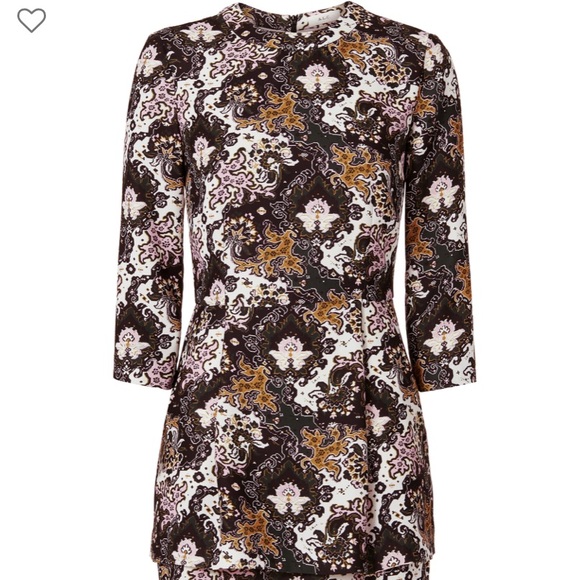 A.L.C Tordi Paisley Print Silk Tiered Dress 4 - Picture 8 of 11